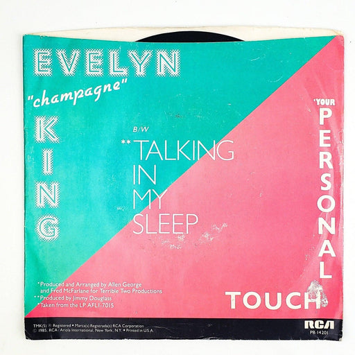 Evelyn King Your Personal Touch 45 RPM Single Record RCA 1985 PB-14201 2