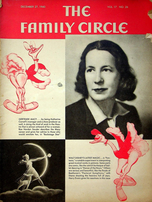 The Family Circle Magazine December 27 1940 Gertrude Macy Walt Disney's Fantasia 1