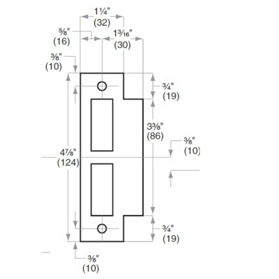 Schlage Mortise Strike 10-072 Bright Brass 605 for L9000 Mortise Locks NOS