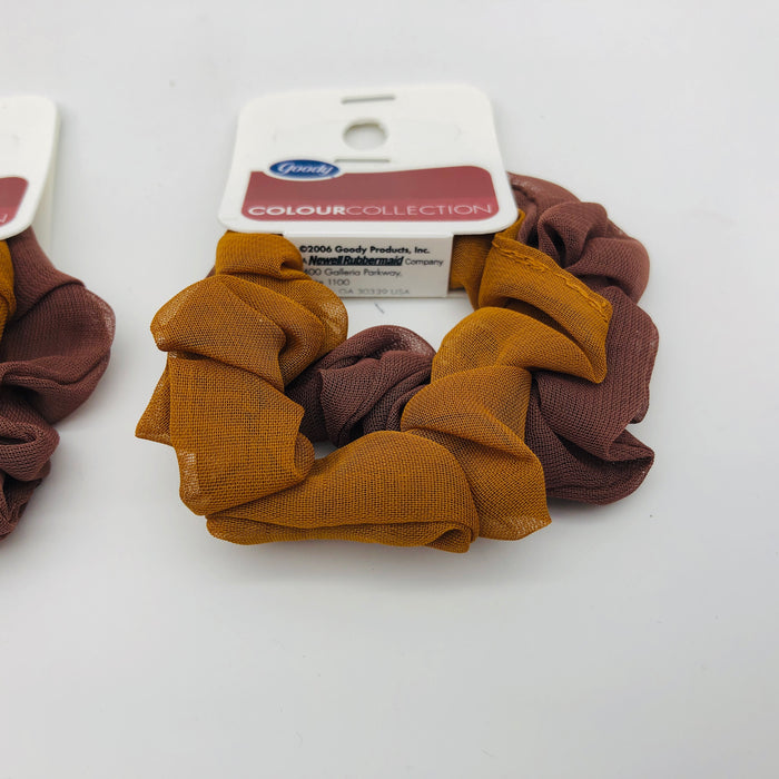 6-Pack Goody Colour Collection Scrunchies Hair Ties Brown Skin Toned 05082