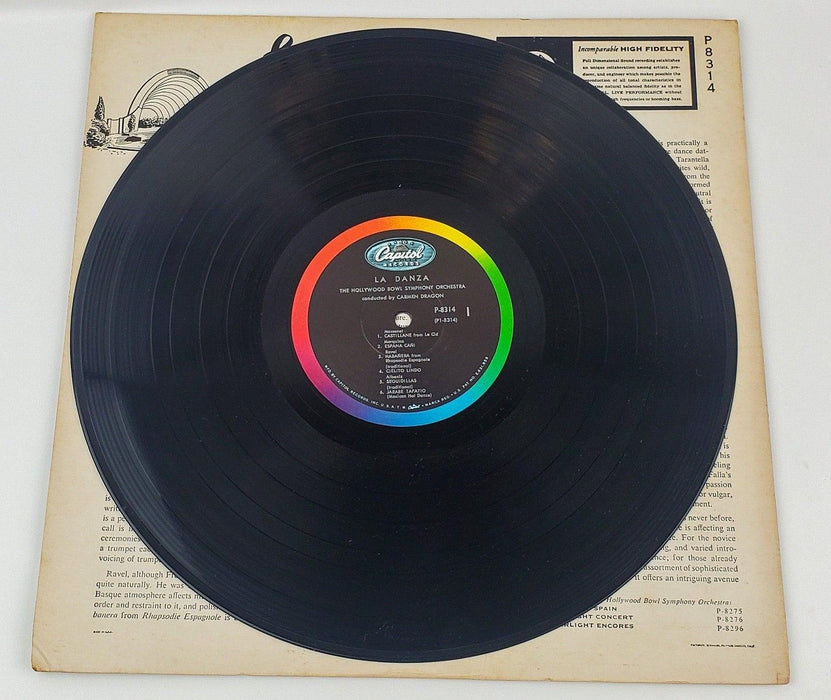 Hollywood Bowl Orchestra La Danza Record 33 RPM LP P-8314 Capitol Records 1959 3