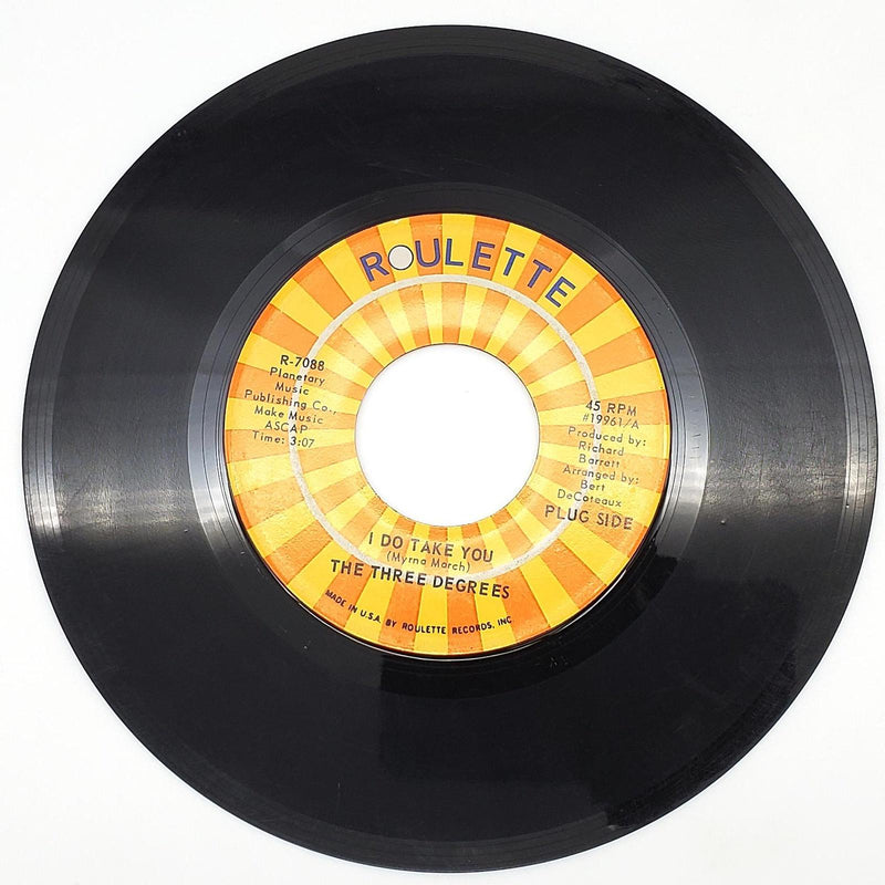 The Three Degrees I Do Take You 45 RPM Single Record Roulette 1970 R-7088 1