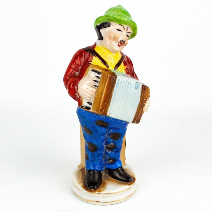 Occupied Japan Travelling Musician Playing the Accordion 5.5" 1