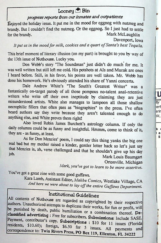 Nuthouse Magazine 1995 # 18 Edd Hall, Dan Buck 2