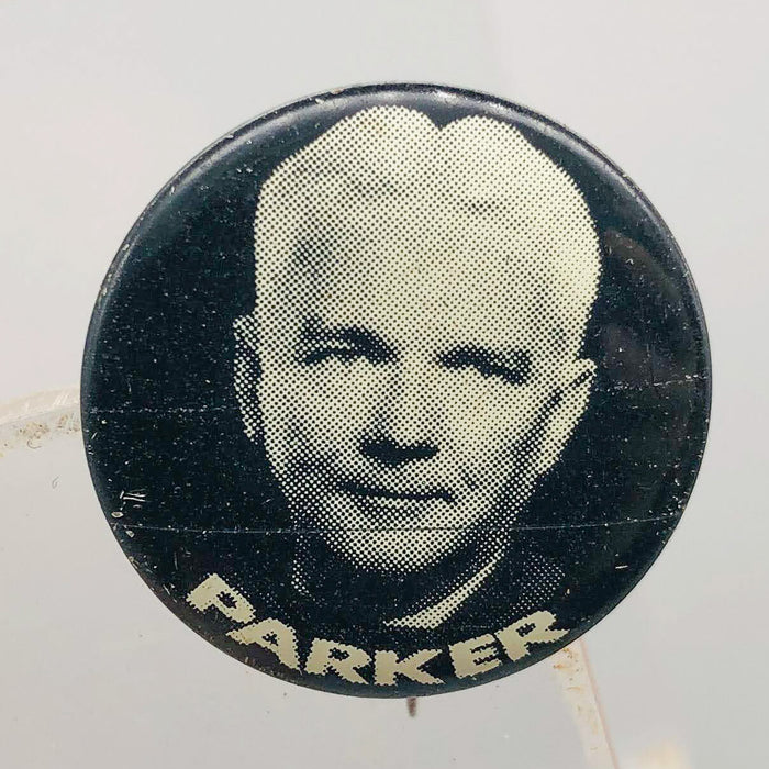 Parker Political Campaign Button Pin .875" Lithographers Union Label Vintage 22