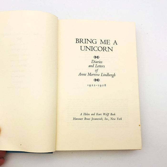 Bring Me A Unicorn Hardcover Anne Morrow Lindbergh 1972 Women Authors 1st Editio 8