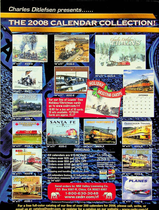 Railfan & Railroad Magazine January 2008 Poland Steam Engines San Jac Local