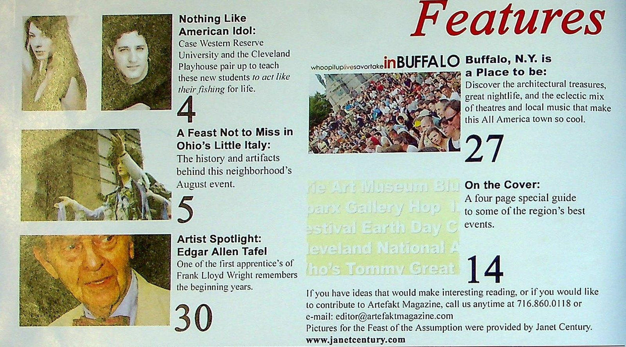 Ar'te-Fakt Magazine 2005 Vol 5 # 2 Feast of Assumption Little Italy 2