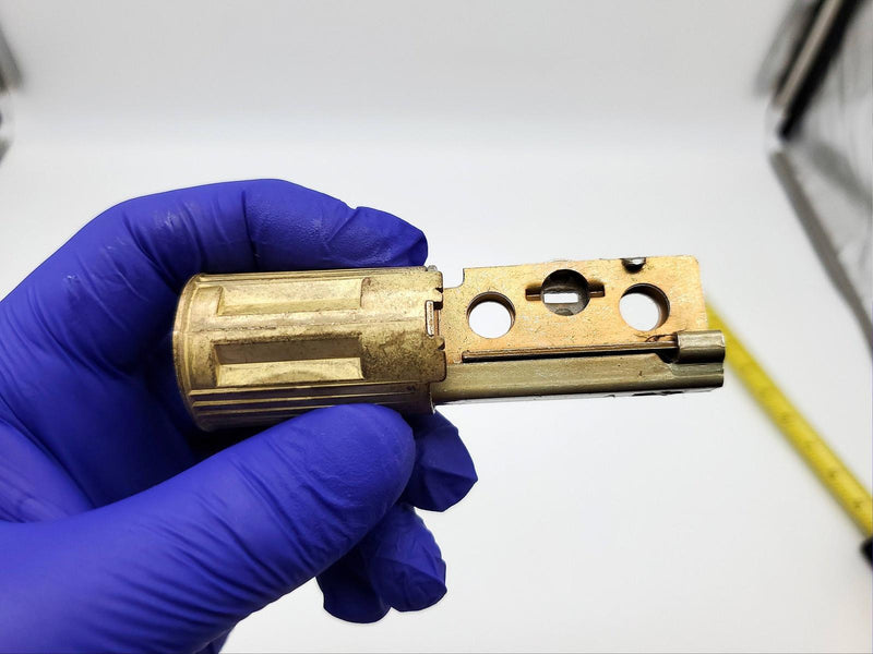 2x Falcon Deadbolt Latches 2-3/8" BS 1" Throw Drive-In Brass For D Series NOS