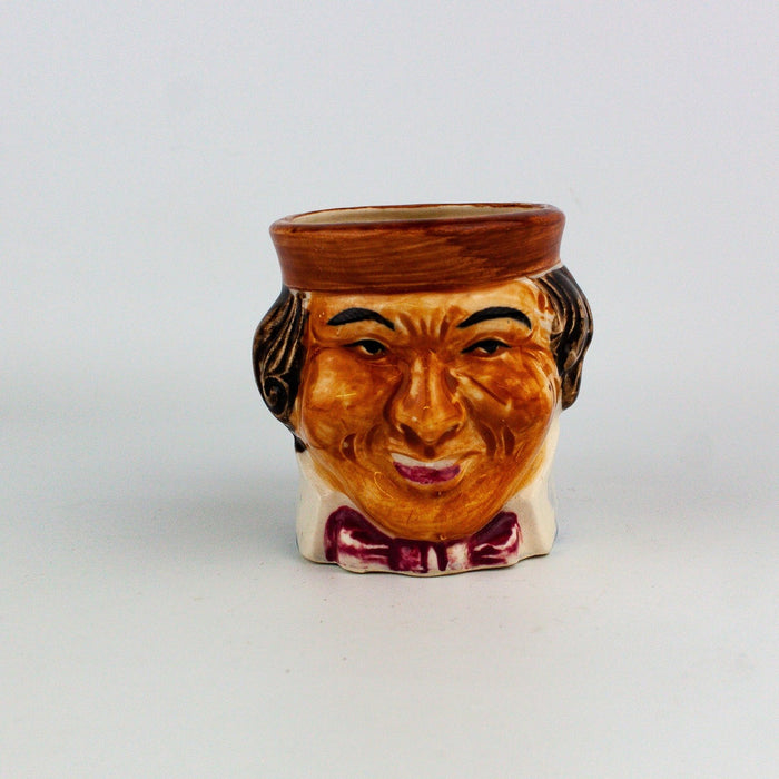 Occupied Japan Colonial Man w/ Red Bow Tie Mini Toby Mug 3 Inches 1