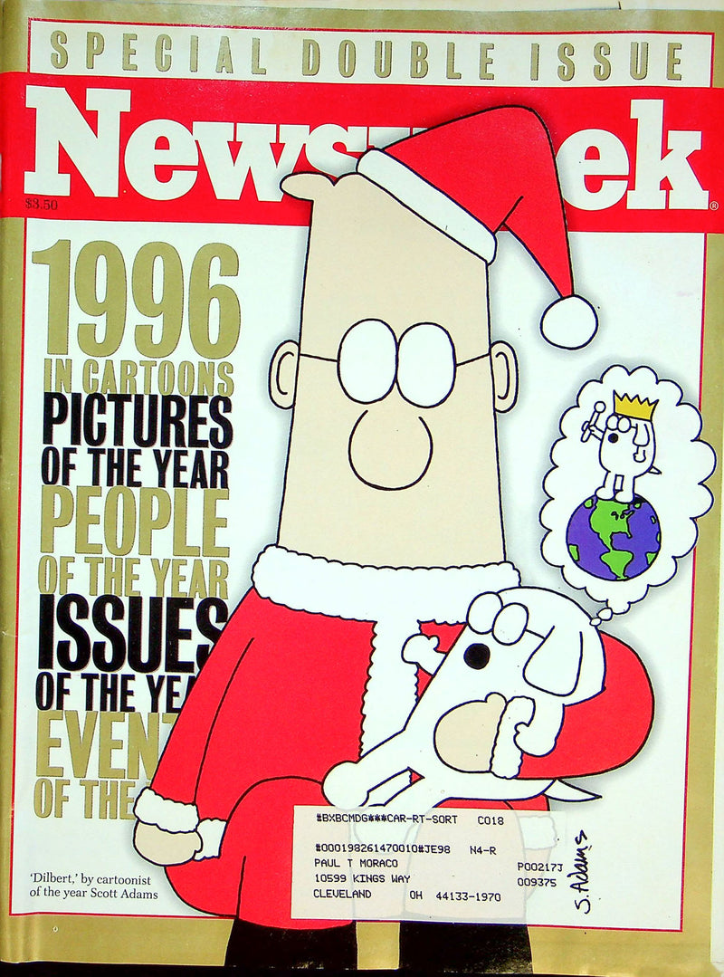 Newsweek Magazine 1996 In Cartoons Double Issue Olympics Bill Clinton Chechnya