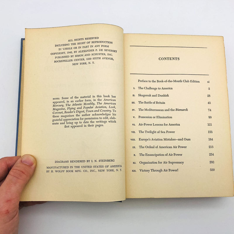 Victory Through Air Power Hardcov Major Alexander P De Seversky 1942 1st Edition 8