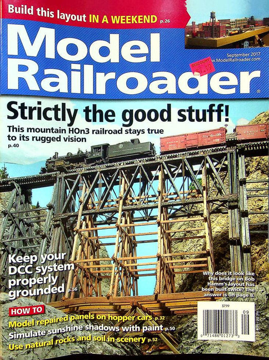 Model Railroader Magazine September 2017 Vol 84 No 9 Strictly The Good Stuff!