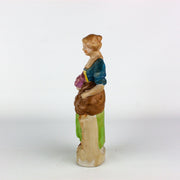 Occupied Japan Hadson Muted Colors Colonial Woman w/ Flowers 6.5 Inches 4