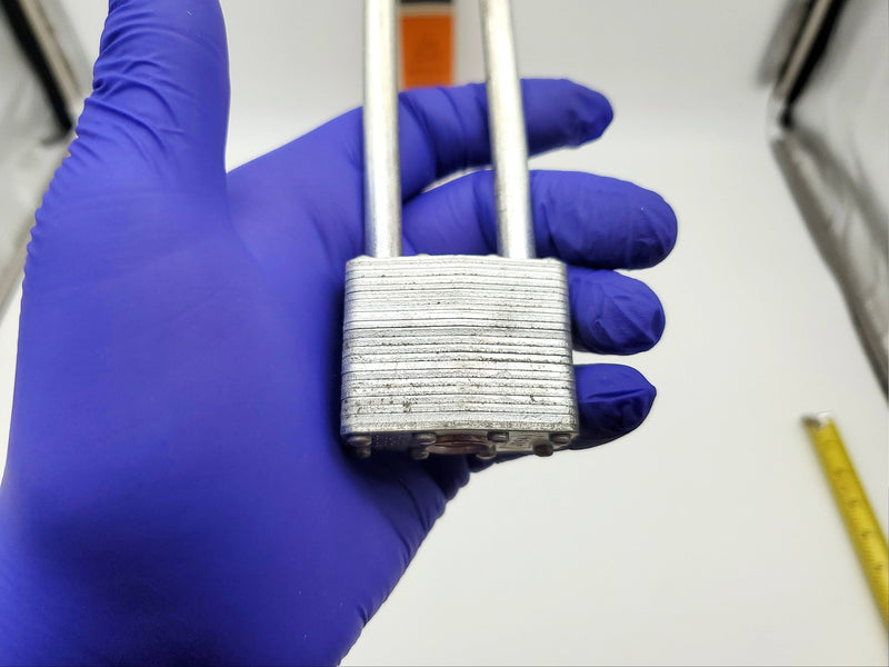 Master Lock Padlock No 1 Long Shackle 6" Milwaukee USA Made Vintage NOS