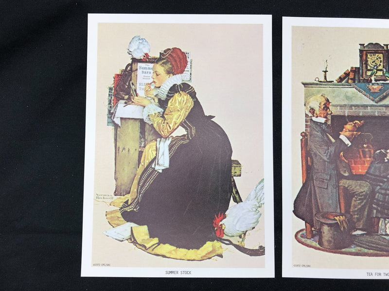 Norman Rockwell Lithograph Prints Summer Stock Tea for Two 5x7 Original Envelope