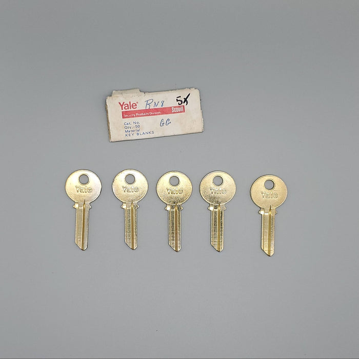 5x Yale RN8 Key Blanks GG Keyway Nickel Silver 5 Pin NOS 3