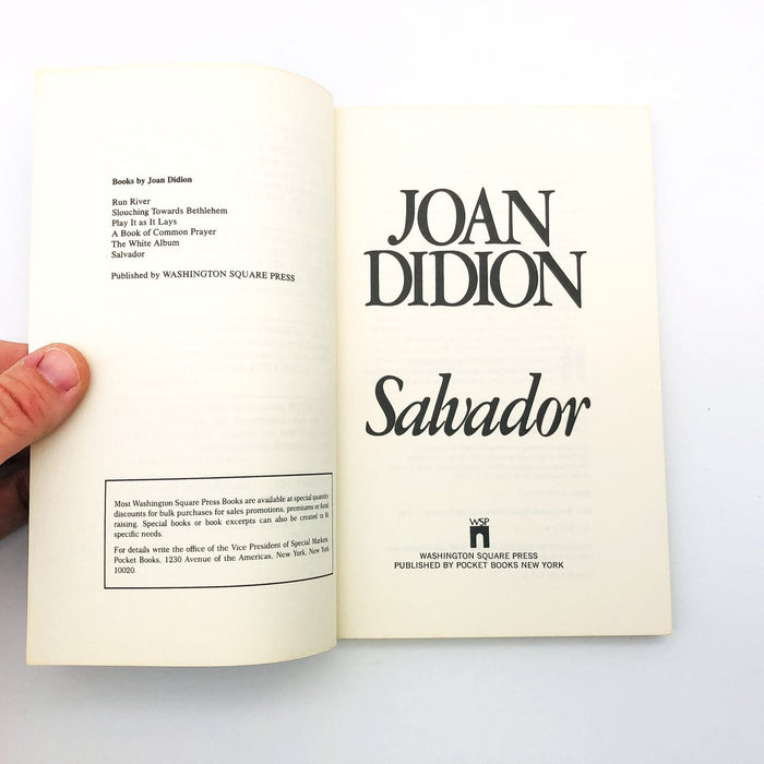 Salvador SC Joan Didion 1983 El Salvador Visit 1980s Fear Political Repression 6