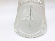Vintage Lead Crystal Bell 8" Etched 3 Rose Flower Frosted Panels Dinner Table 5