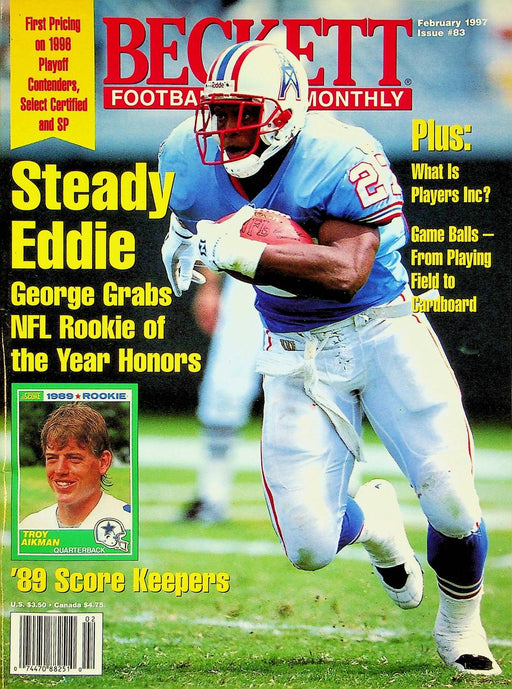 Beckett Football Magazine February 1997 # 83 Eddie George Vinny Testaverde 1