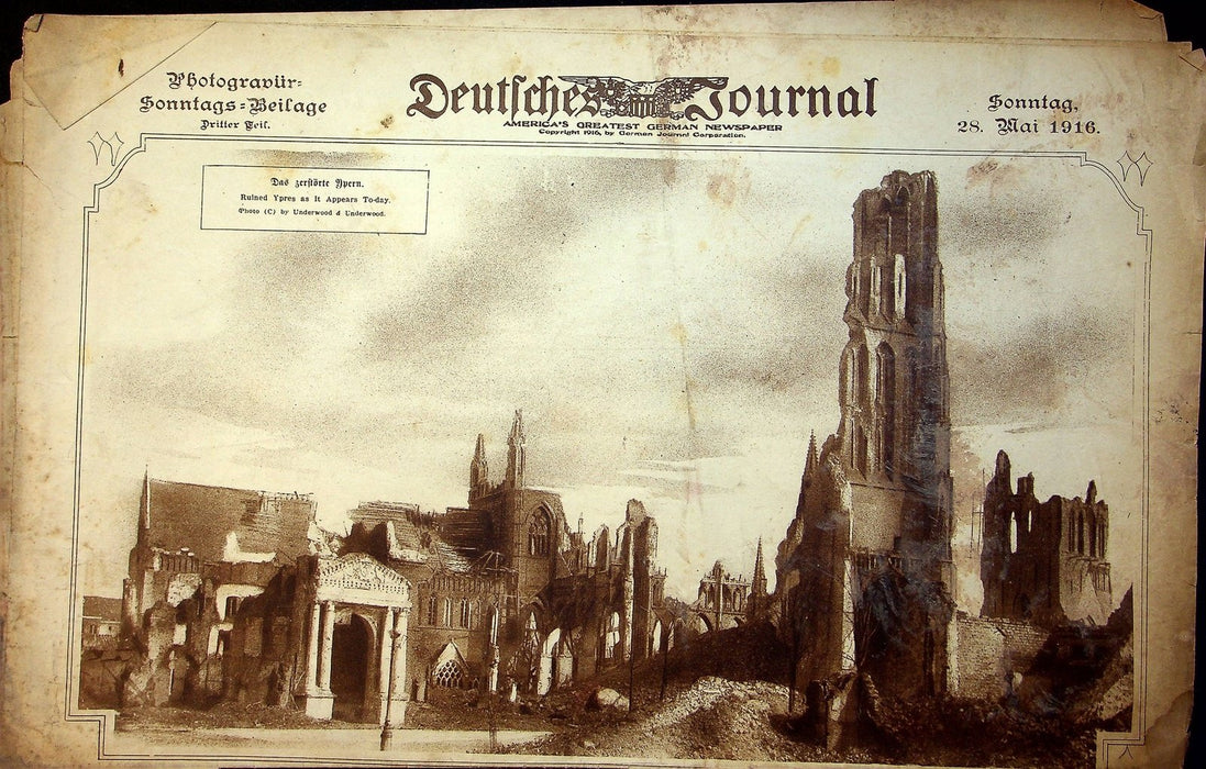 1916 Deutfches Journal German American Newspaper May 28 Austro-Hungarian Troops 1
