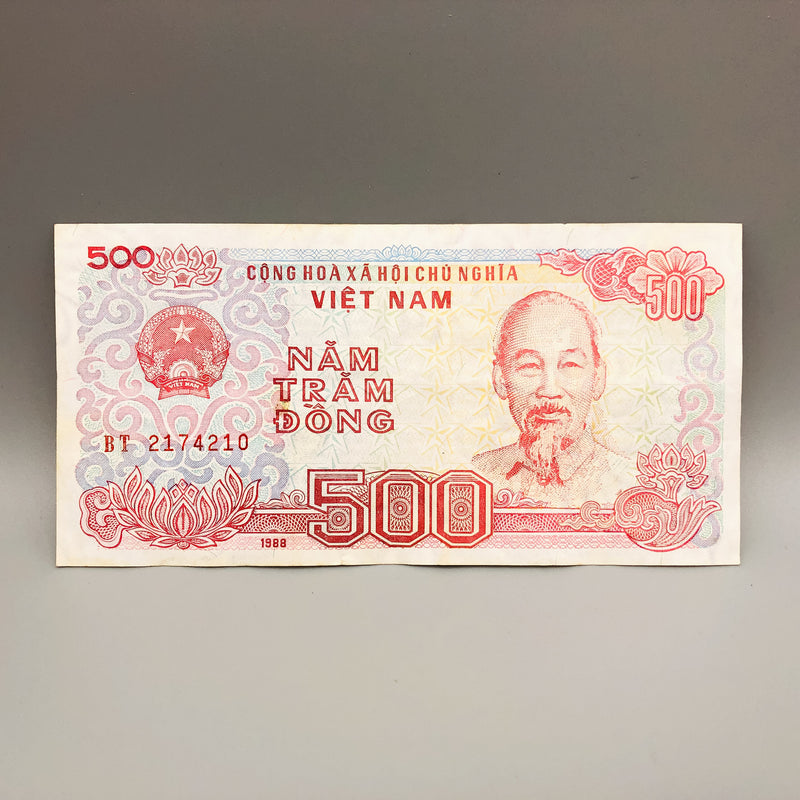 1988 Vietnam 500 Nam Tram Dong Banknote Bank Note Ho Chi Minh BT 2174210