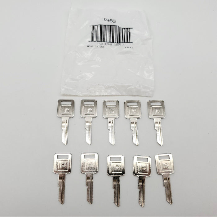 10x Ilco B46G / P1098J Key Blanks J Keyway GM Pontiac Buick & More Nickel Silver