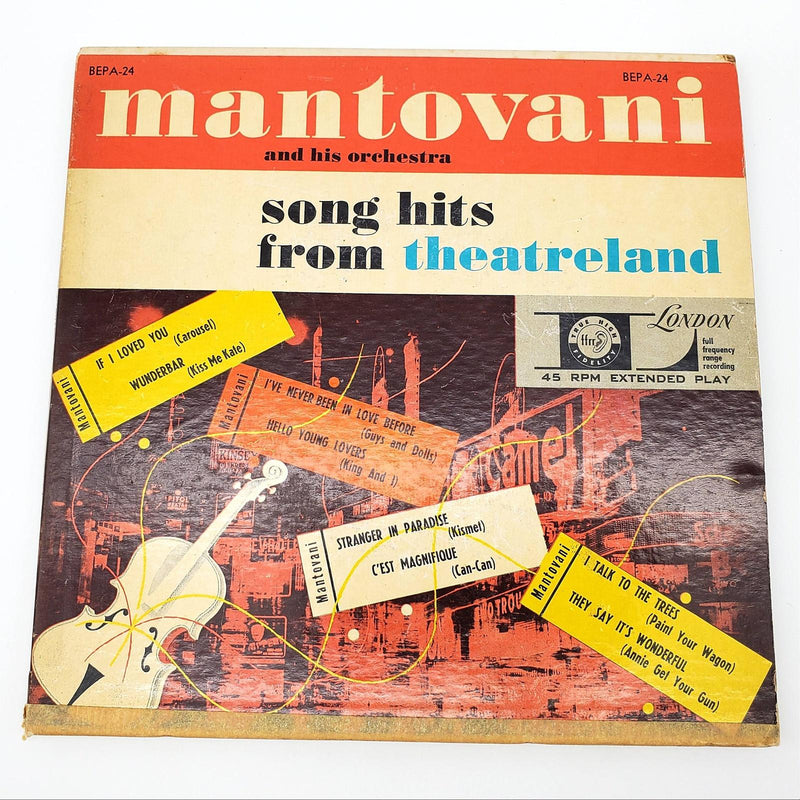 Mantovani And His Orchestra Song Hits From Theatreland LP Record London 1955 1