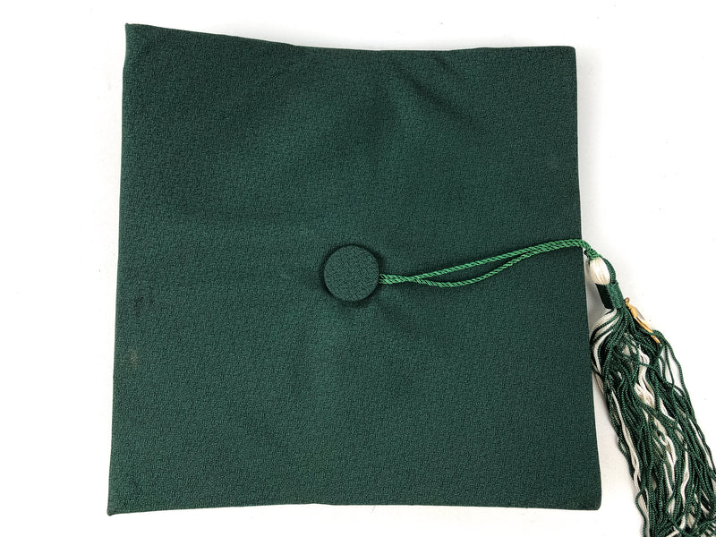Vintage Graduation Cap Tassel Green ER Moore College Cleveland State University