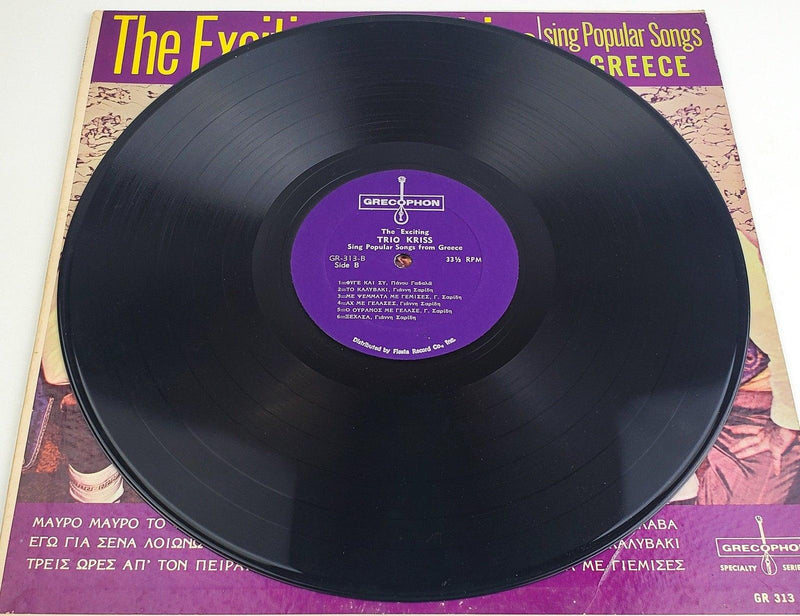 The Exciting Trio Kriss Sing Popular Songs From Greece 33 LP Record Grecophon 6