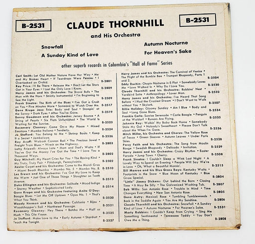 Claude Thornhill And His Orchestra 45 RPM EP Record Columbia B-2531 2