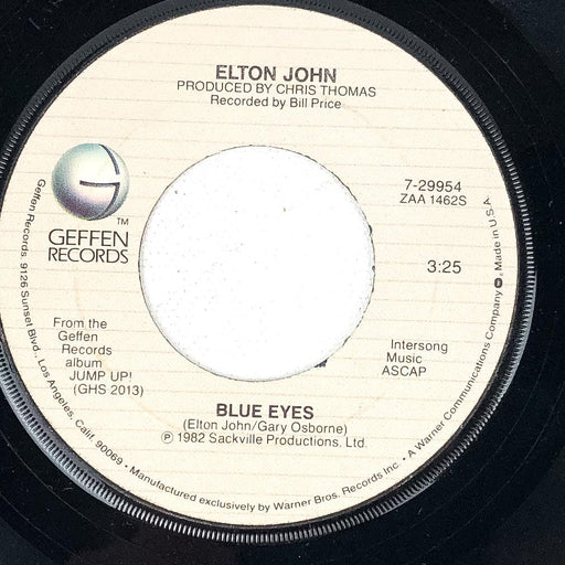 Elton John 45 RPM Record Hey Papa Legba / Blue Eyes Geffen 1982 7" 1