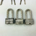 3ct Vintage No 510 Master Lock Padlock Adjustable Shackle 2-1/4" NOS Keyed Alike 12