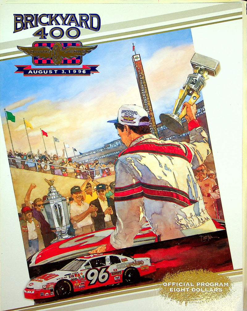 Brickyard 400 Official Program August 3 1996 Indianapolis Indy Car W Ticket Stub