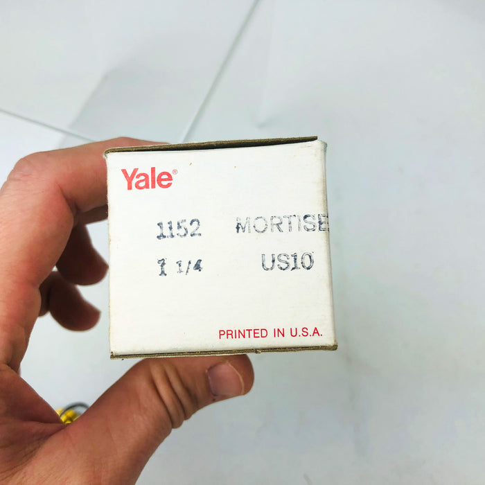 Yale Mortise Cylinder 1152 1-1/4" US10 Satin Bronze 6 Pin New Old Stock NOS