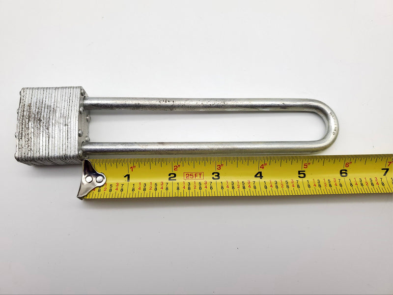 Master Lock Padlock No 1 Long Shackle 6" Milwaukee USA Made Vintage NOS