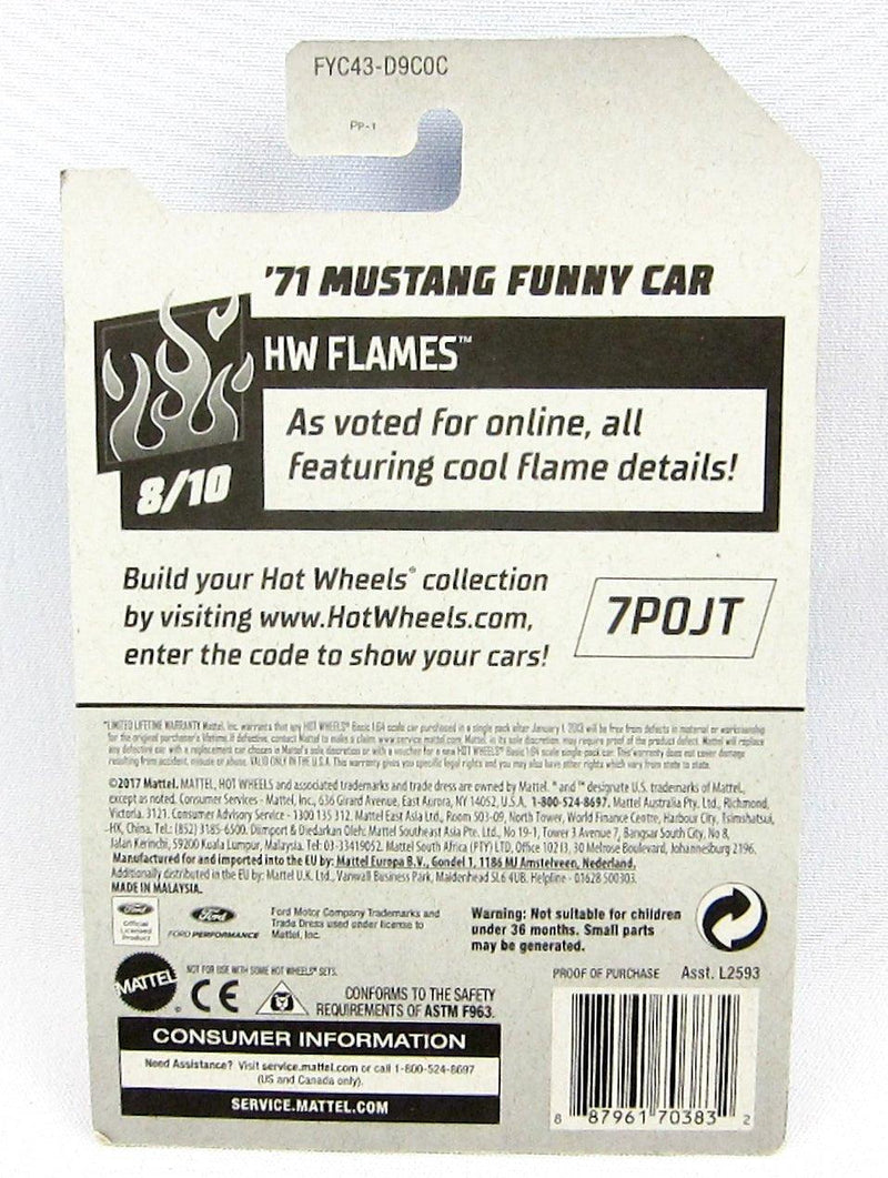 Hot Wheels HW Flames '69 Superbee '71 Mustang F/C Maverick Qty 5 NEW Diecast Car 8