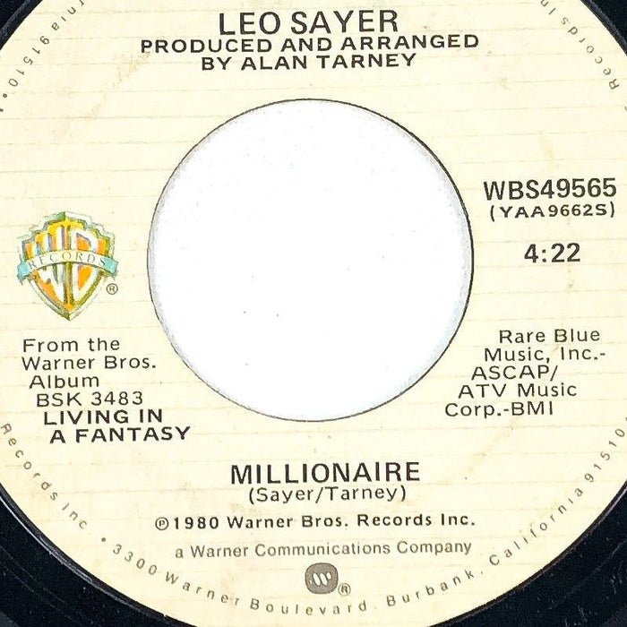 45 RPM Record More Than I Can Say / Millionaire Leo Sayer Warner 1980 1