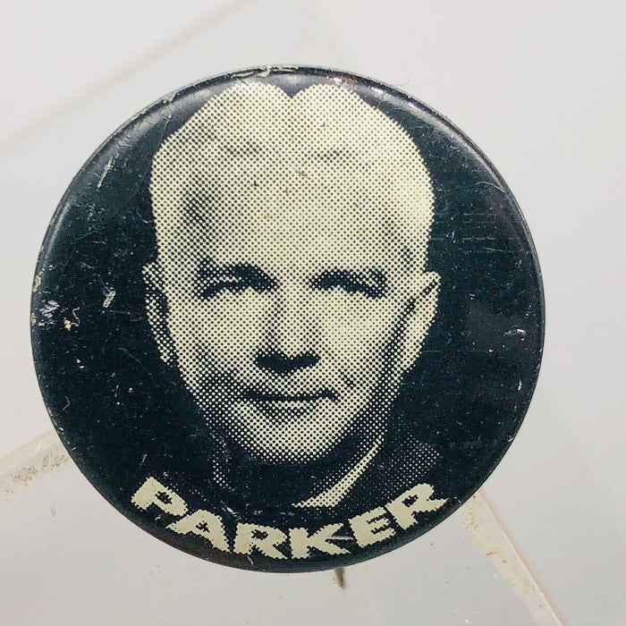 Parker Political Campaign Button Pin .875" Lithographers Union Label Vintage 10