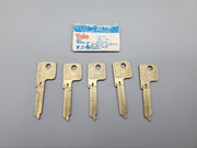 5x Yale EN411 Key Blanks Hotel Keys PARA Keyway Nickel Silver 6 Pin NOS 4