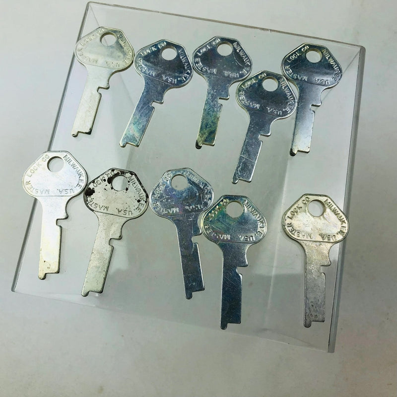 10x Master Lock Co 1718 Key Blanks Vintage Master Padlock Uncut New Old Stock 9