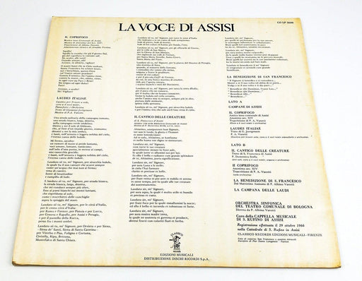 Orchestra Del Teatro Comunale Di Bologna La Voce Di Assisi 33 RPM LP Record 1966 2