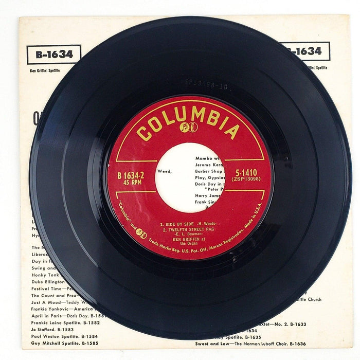 Ken Griffin Spotlite Record 45 RPM EP B-1634 Columbia 1953 3