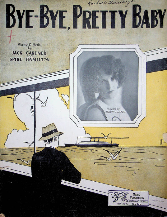 Bye Bye Pretty Babe Sheet Music Jack Gardner Spike Hamilton 1927 Piano Vocal 1