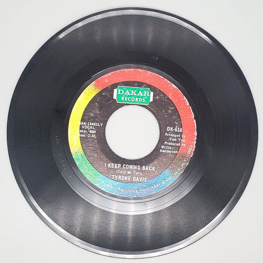 Tyrone Davis Turn Back The Hands of Time Record 45 RPM Single Dakar Records 1970 2