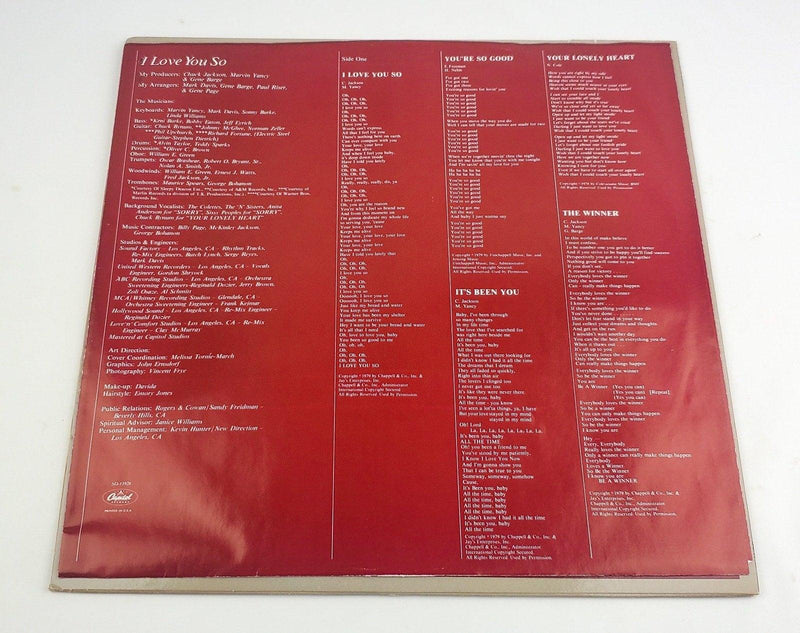 Natalie Cole I Love You So 33 RPM LP Record Capitol Records 1979 7