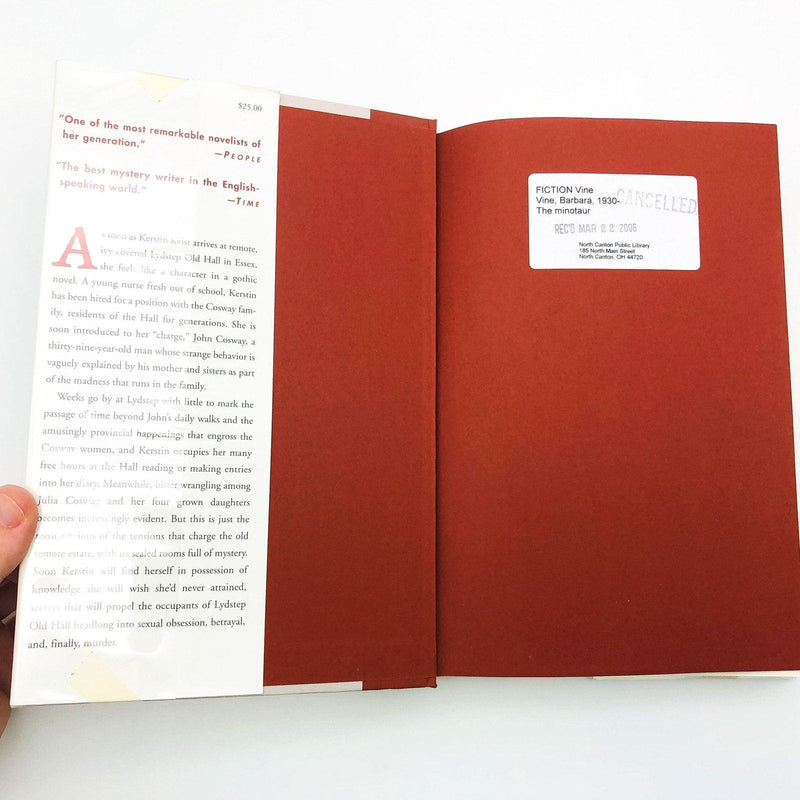 The Minotaur Hardcover Barbara Vine 2005 Nurse Schizophrenic Inheritance Ex Libr 6