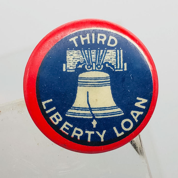 Third Liberty Loan Button Pinback .75" WW1 Patriotic Bond Pin Campaign 1