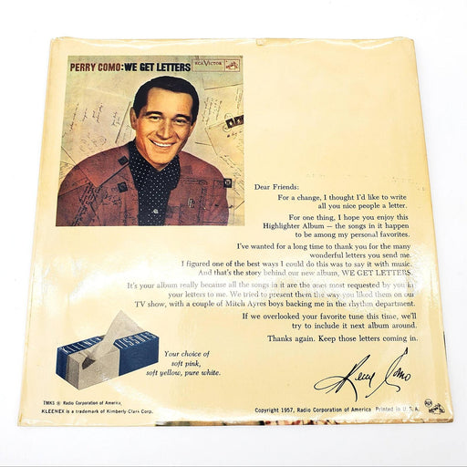Kleenex Tissues Presents Perry Como Highlighter EP Record RCA Victor 1957 SPD-28 2