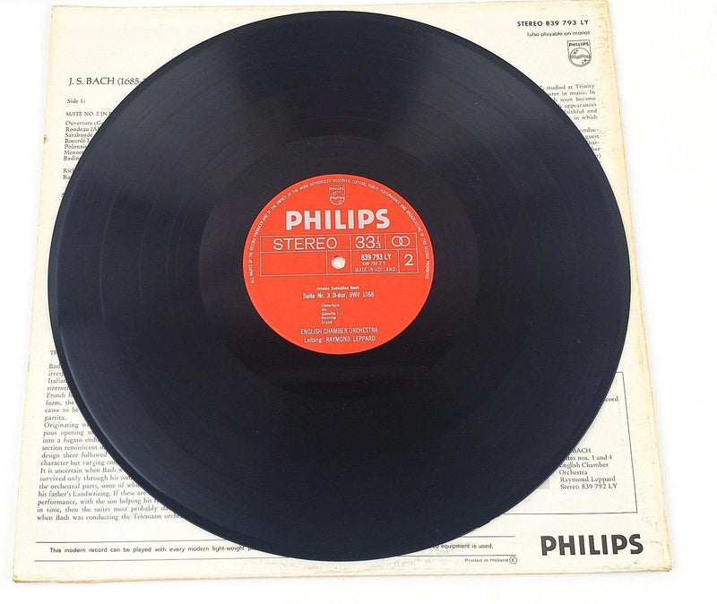 Raymond Leppard Bach Suiten NR. 2 UND 3 Record 33 RPM LP 839 793 LY Philips 1969 4